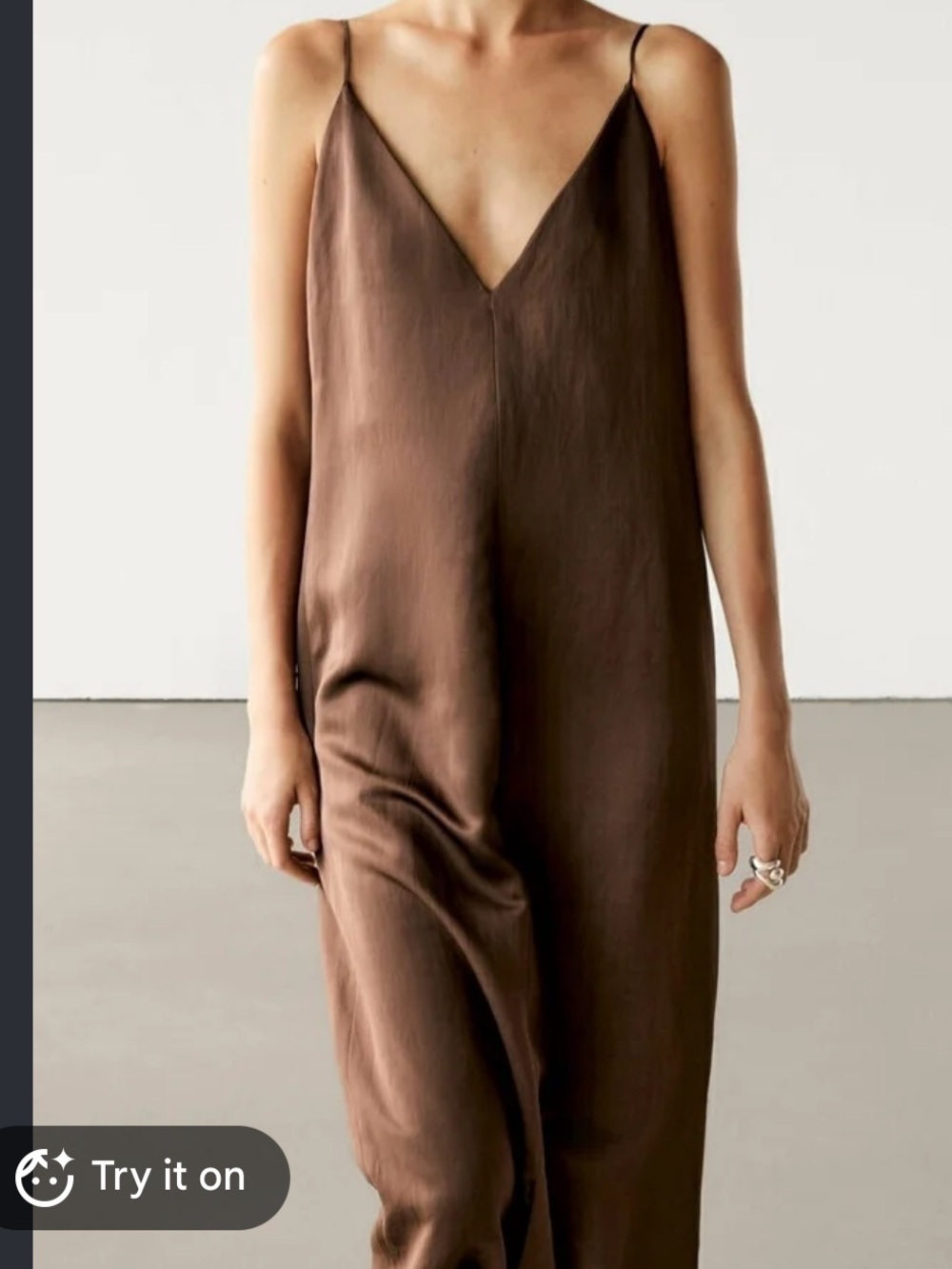 Purple Massimo dutti silky midi dress
